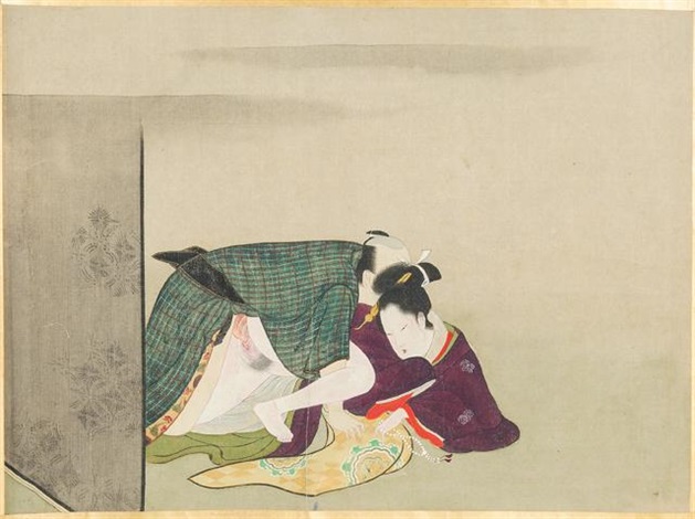 顛鸾倒鳳肉筆春画絵巻 Upside down Handwriting Shunga scroll